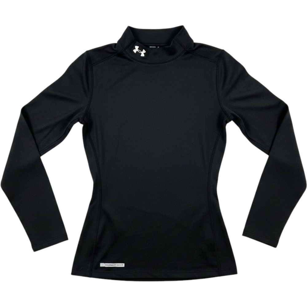 Under Armour ColdGear Mock Neck Women XS Black Fitted Base Layer Winter